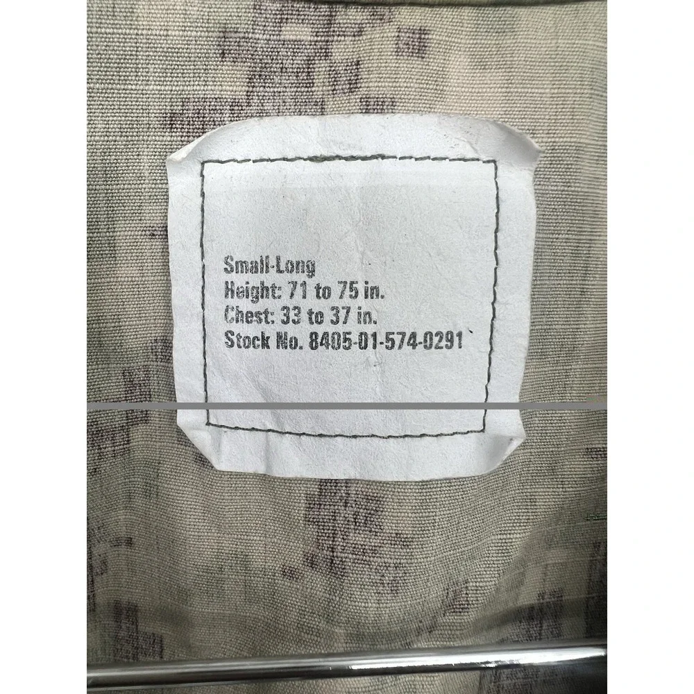 US Navy Type III Camouflage Uniform Shirt  Small Long